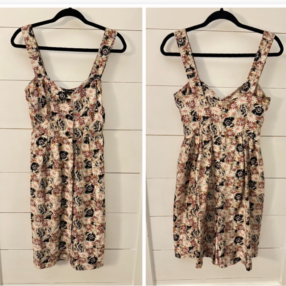 ALEXANDRE HERCHOVITCH M woman midi whimsical hidden button dress Boho chic - Picture 2 of 16